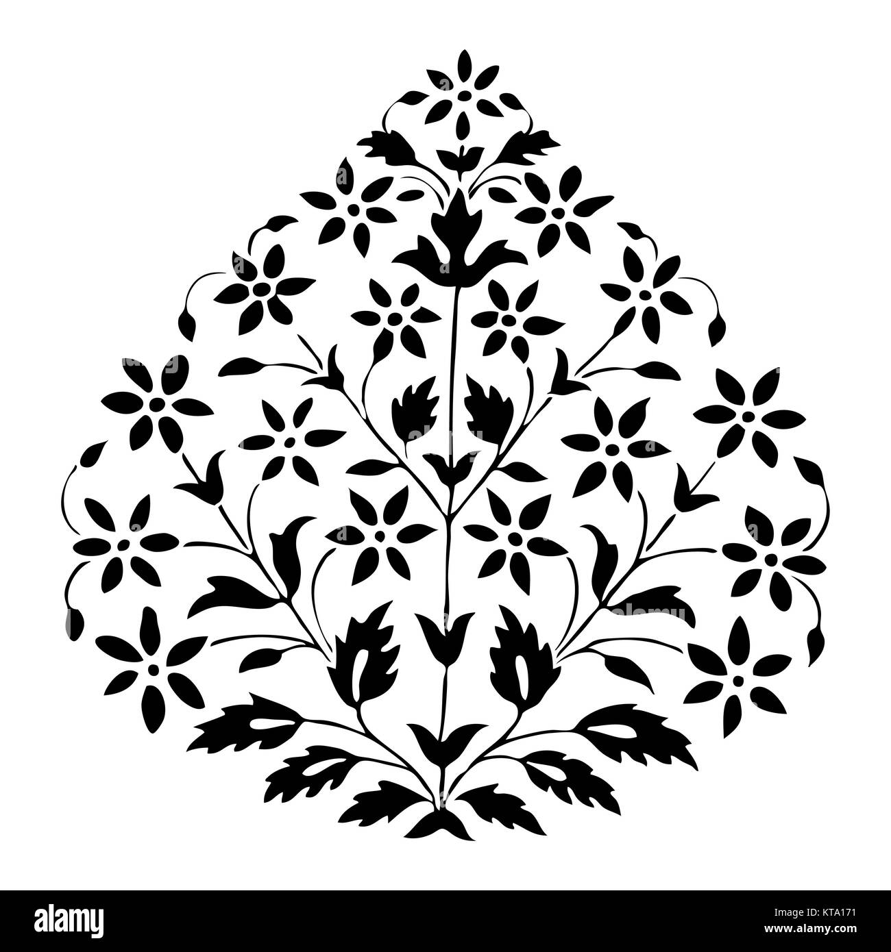 floral bush pattern vector vintage Stock Photo Alamy