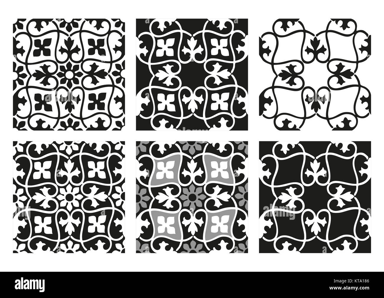 floral seamless pattern vector vintage Stock Photo - Alamy