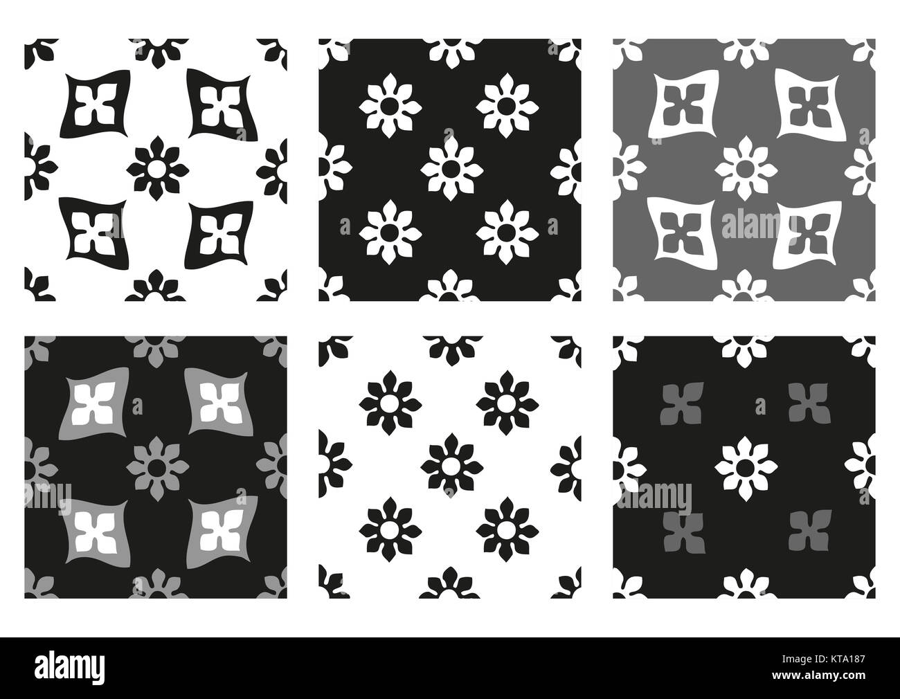 floral seamless pattern vector vintage Stock Photo - Alamy