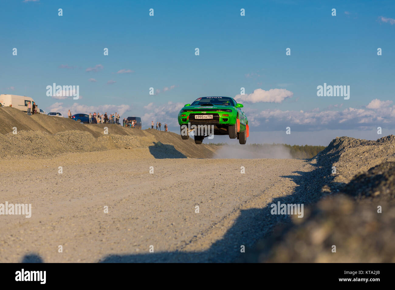 Asbest, Russia, September 16, 2017 - 16th stage of Russian Cup 2017 rally 'Stilobite 2017', Toyota Celica GT-FOUR, driver unknown, starting number 23 Stock Photo