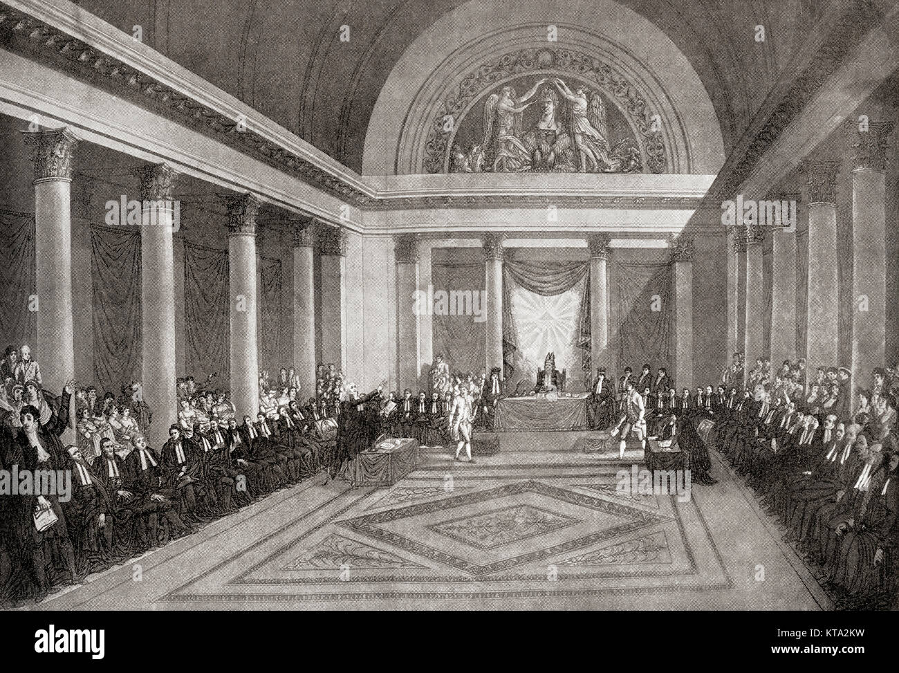 The Grand Sanhedrin convened by Emperor Napoleon I of France in 1806.  From Hutchinson's History of the Nations, published 1915. Stock Photo