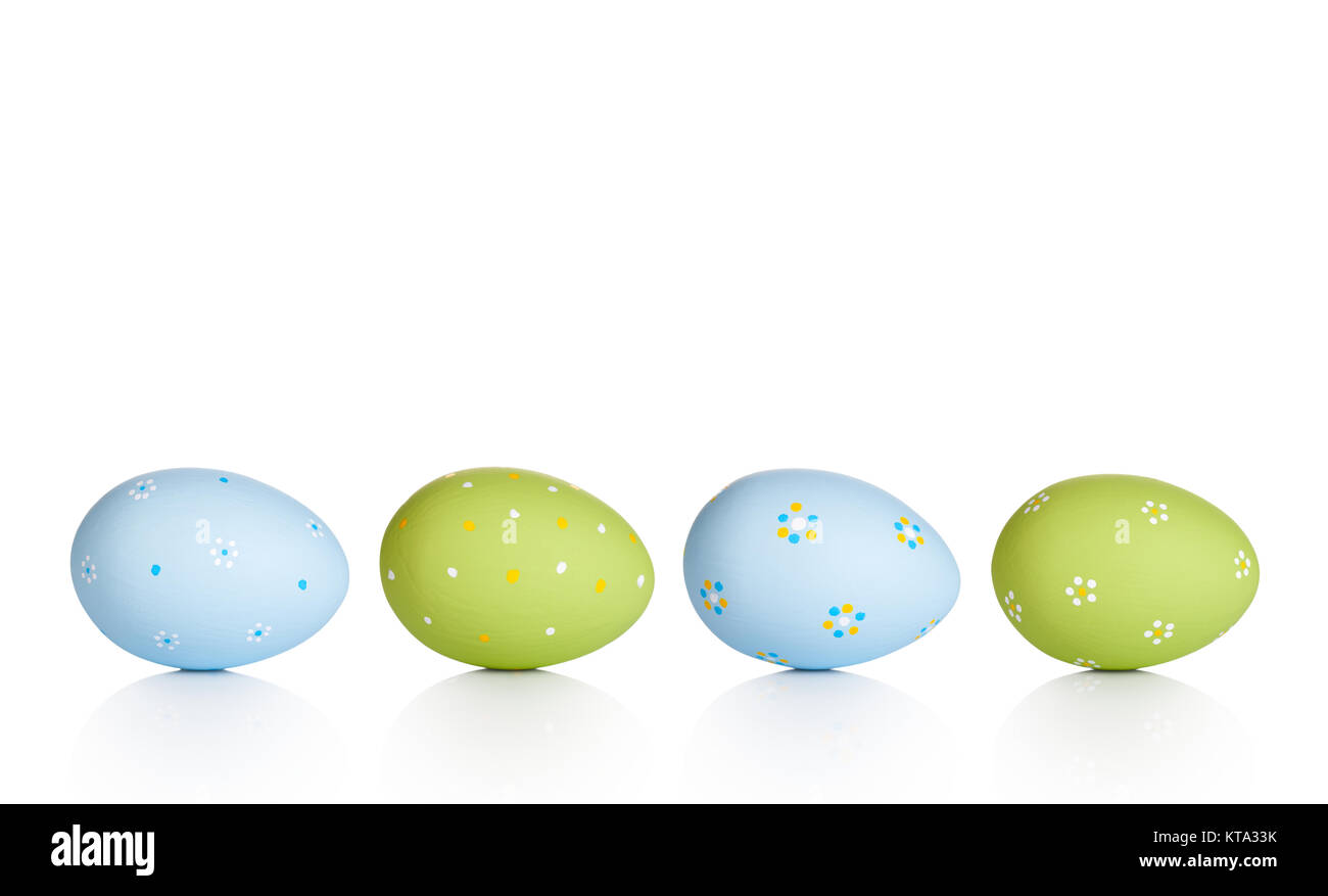 Easter Eggs Isolated on White Background Stock Photo - Alamy