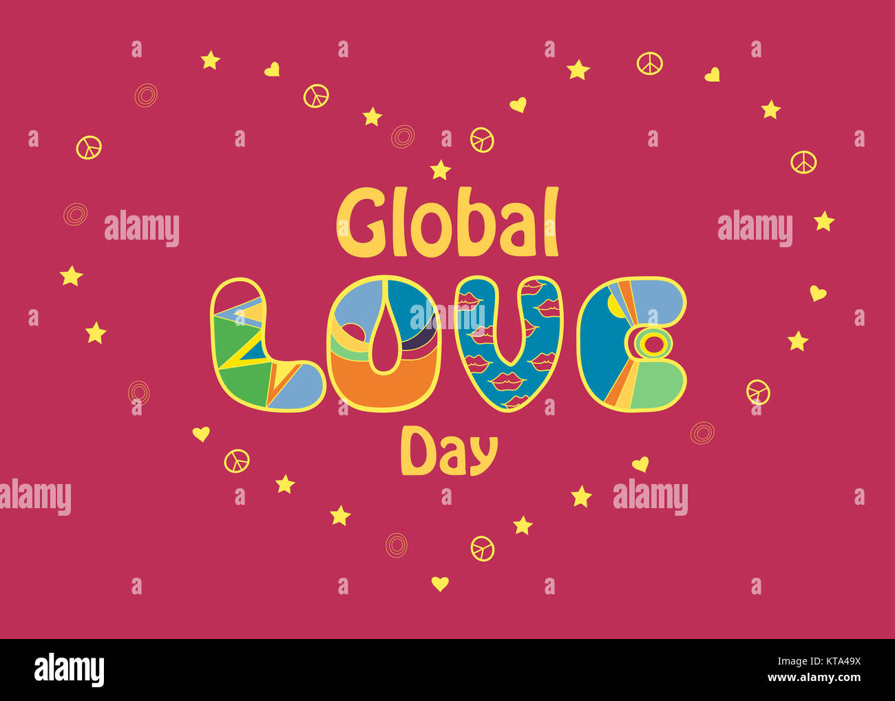 Global Love Day Card Stock Photo - Alamy