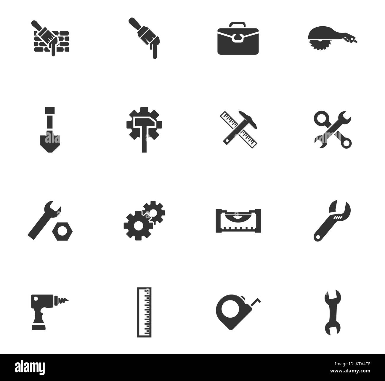 Work tools icons set Stock Photo Alamy