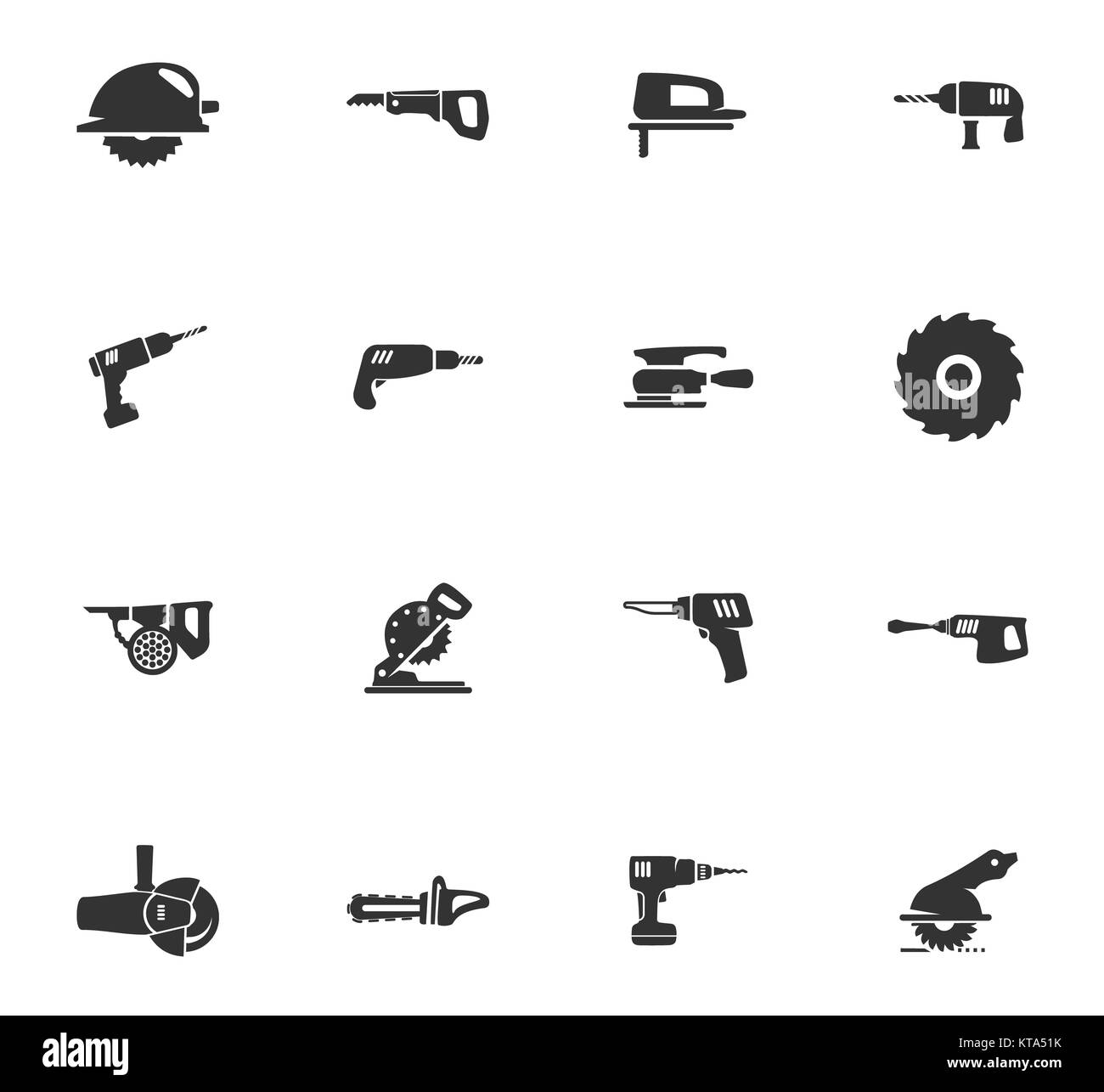 Power tools icons set Stock Photo Alamy