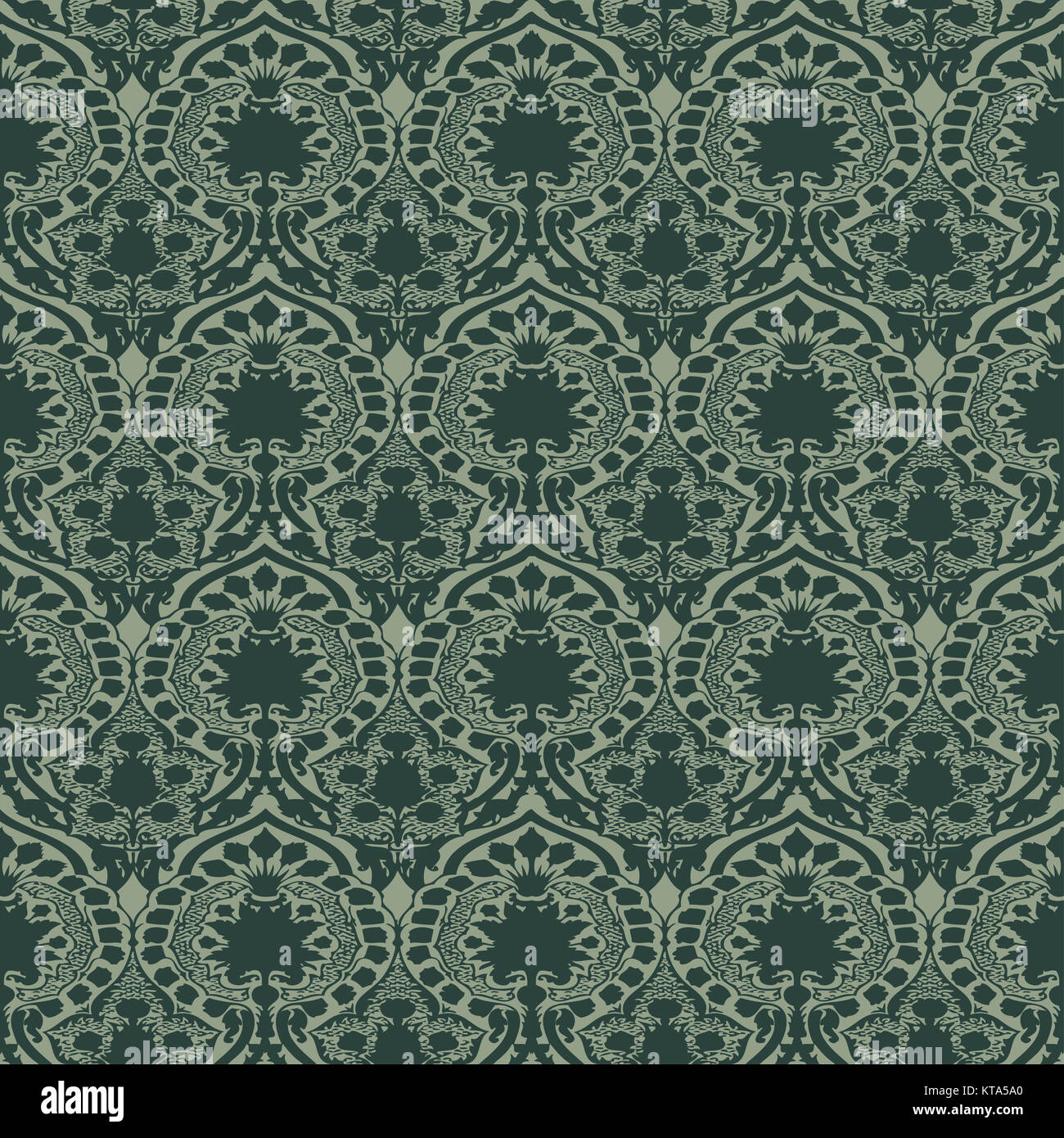 Vector seamless floral pattern vintage Stock Photo - Alamy