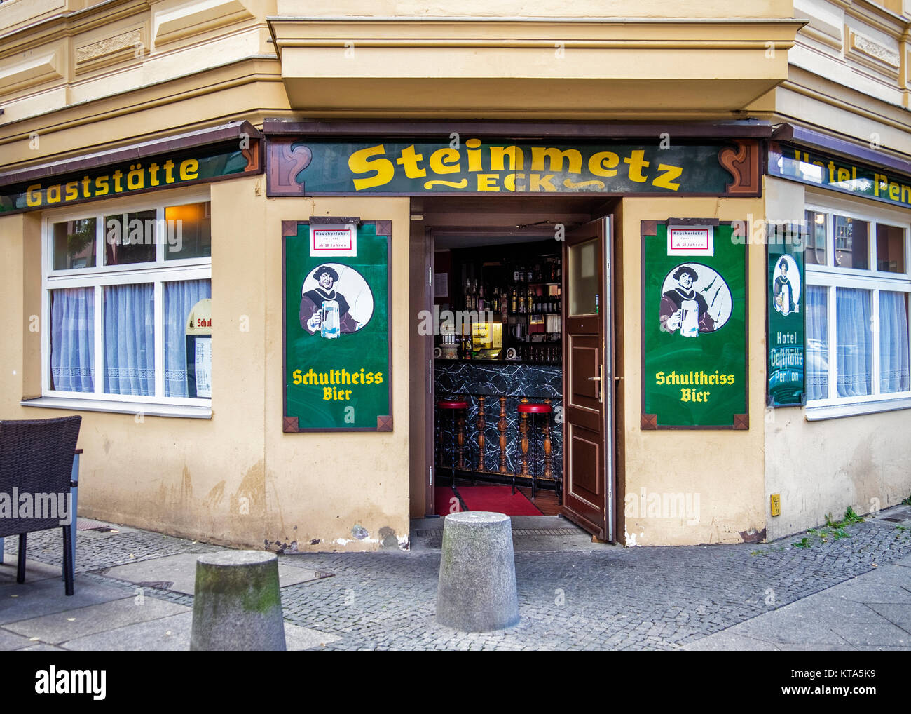 Berlin,Schöneberg, Steinmetz Eck, Traditional German bar on corner of