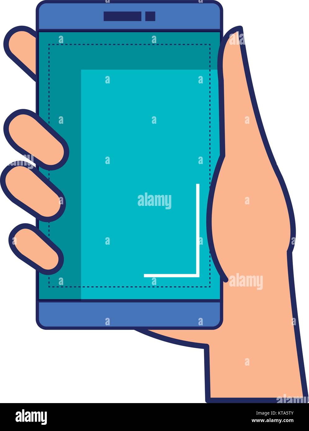 hand human with smartphone device vector illustration design Stock ...