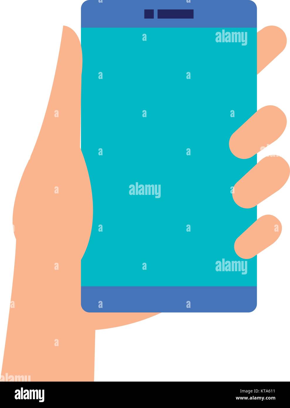 hand human with smartphone device vector illustration design Stock ...