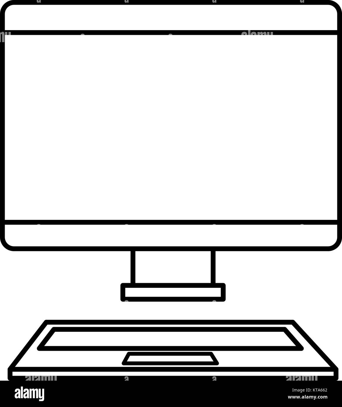 desktop computer isolated icon vector illustration design Stock Vector ...