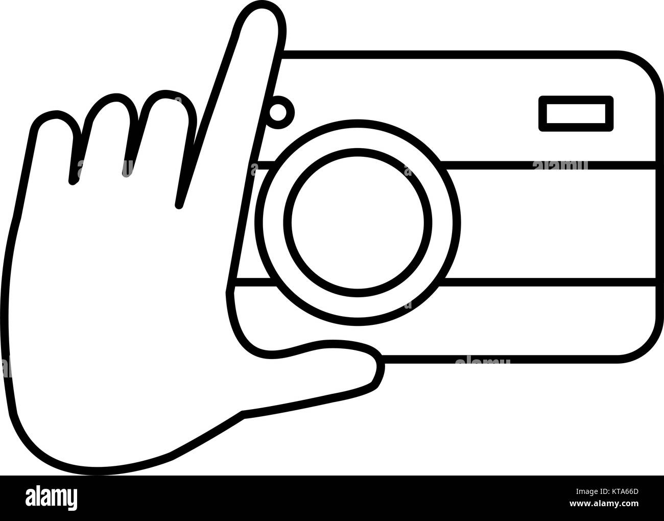 hands with photographic camera isolated icon vector illustration design ...