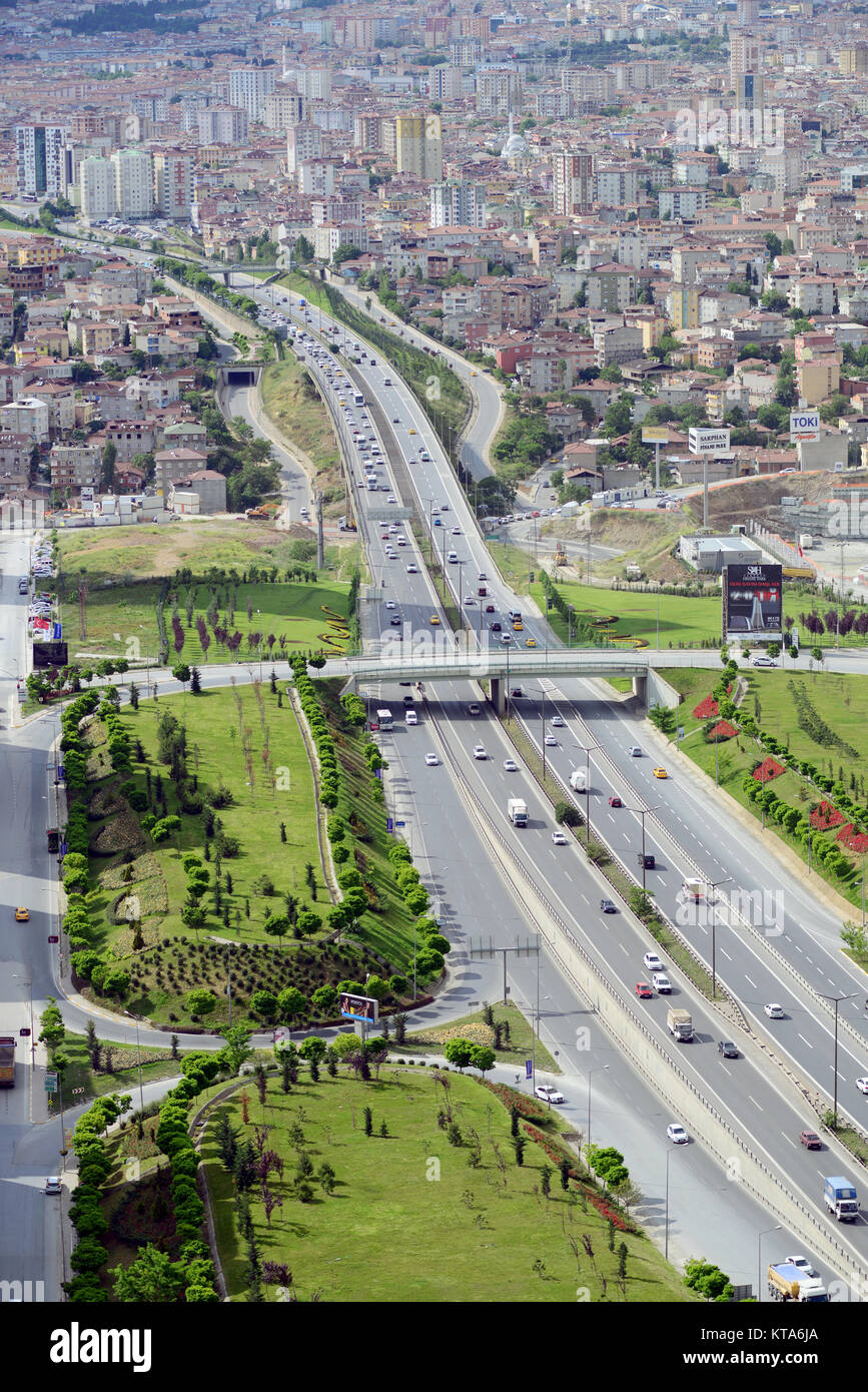 MAY 16,2014 ISTANBUL.Aerial view of Atasehir district. Stock Photo