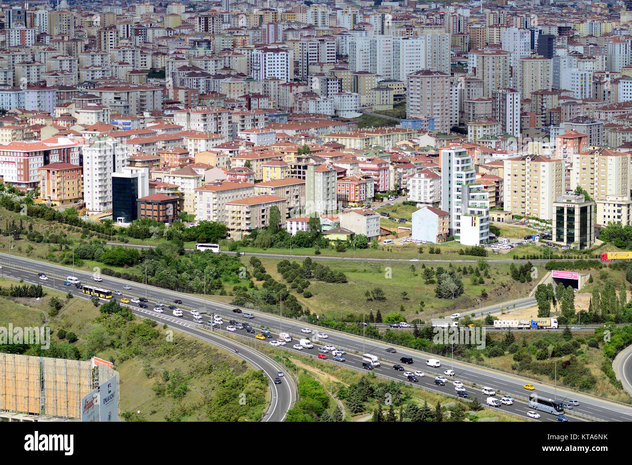 MAY 16,2014 ISTANBUL.Aerial view of Atasehir district. Stock Photo