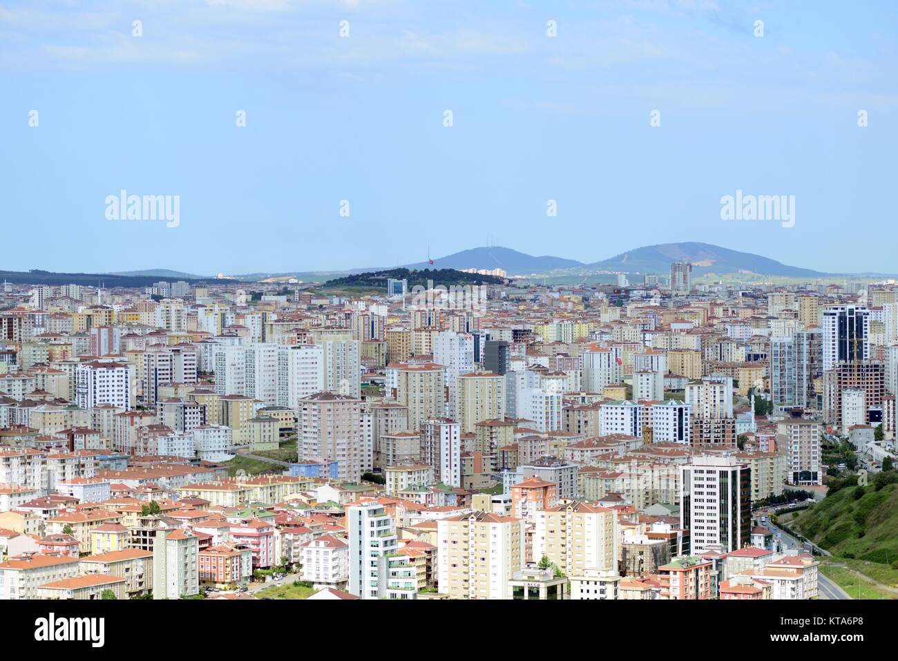 MAY 16,2014 ISTANBUL.Aerial view of Atasehir district. Stock Photo