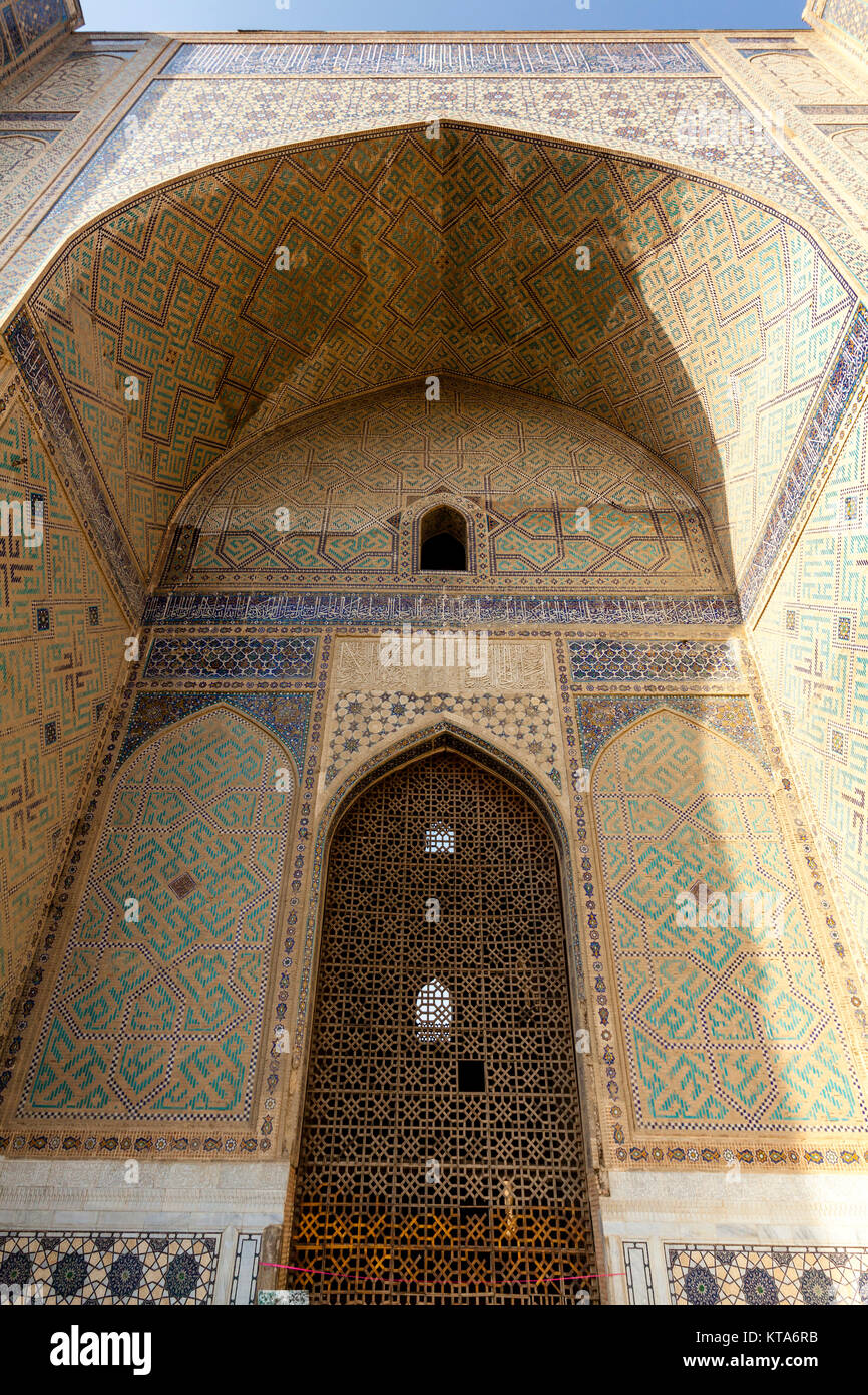 The Bibi Khanym Mosque, Samarkand, Uzbekistan Stock Photo