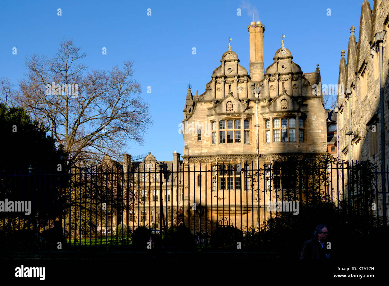 Around the University City of Oxford December 2017 Presidents Lodgings Trinity college Stock Photo