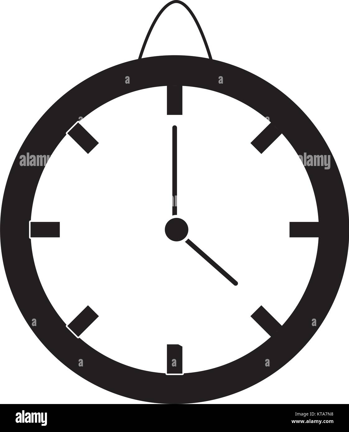 time clock isolated icon vector illustration design Stock Vector Image ...