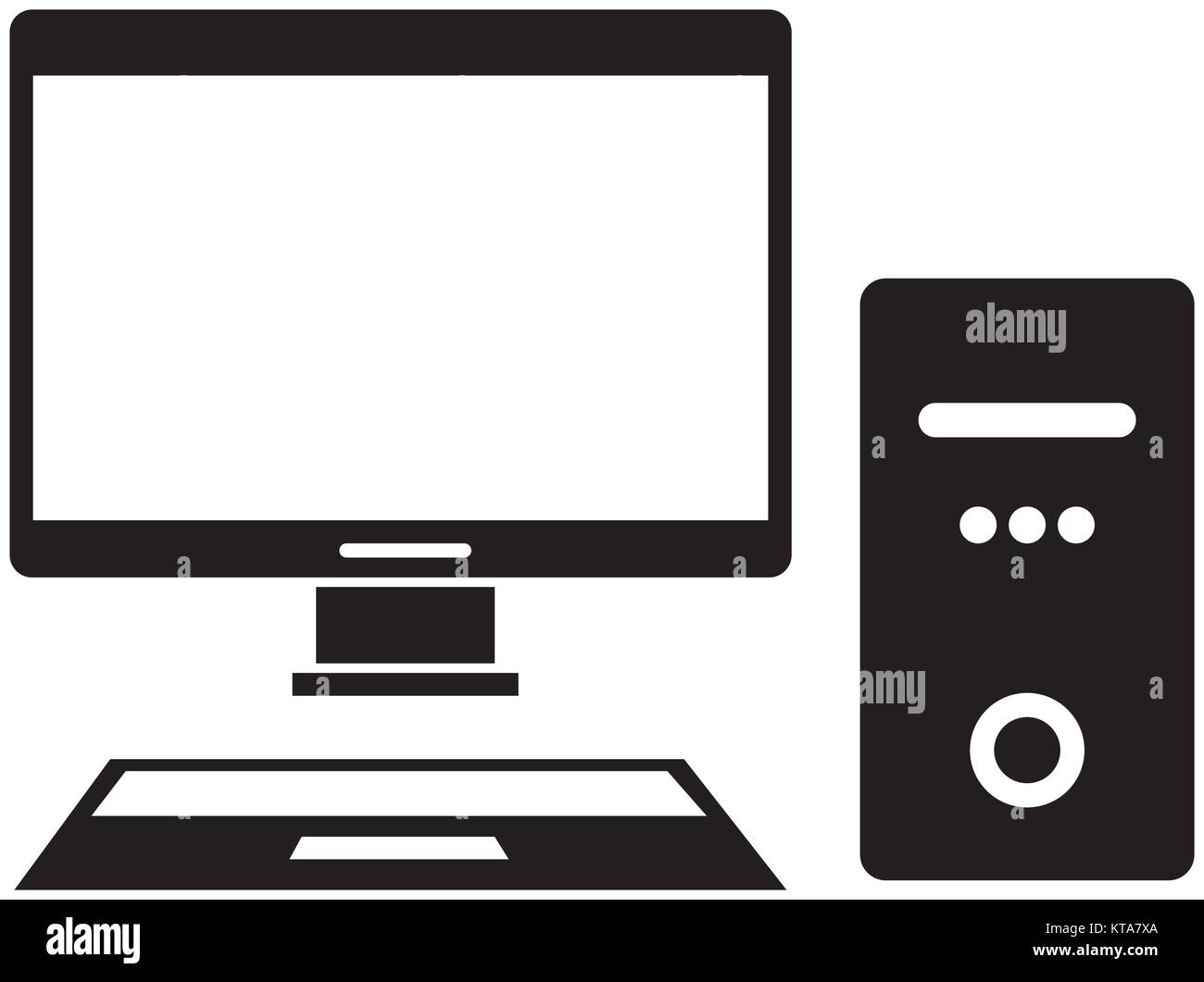 desktop computer isolated icon vector illustration design Stock Vector ...