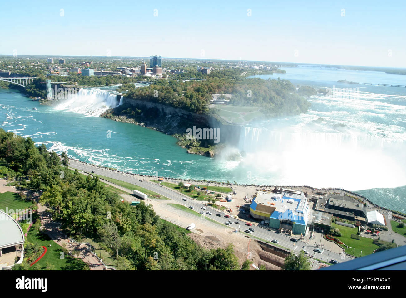 view of Niagara Falls between US and Canada Stock Photo - Alamy