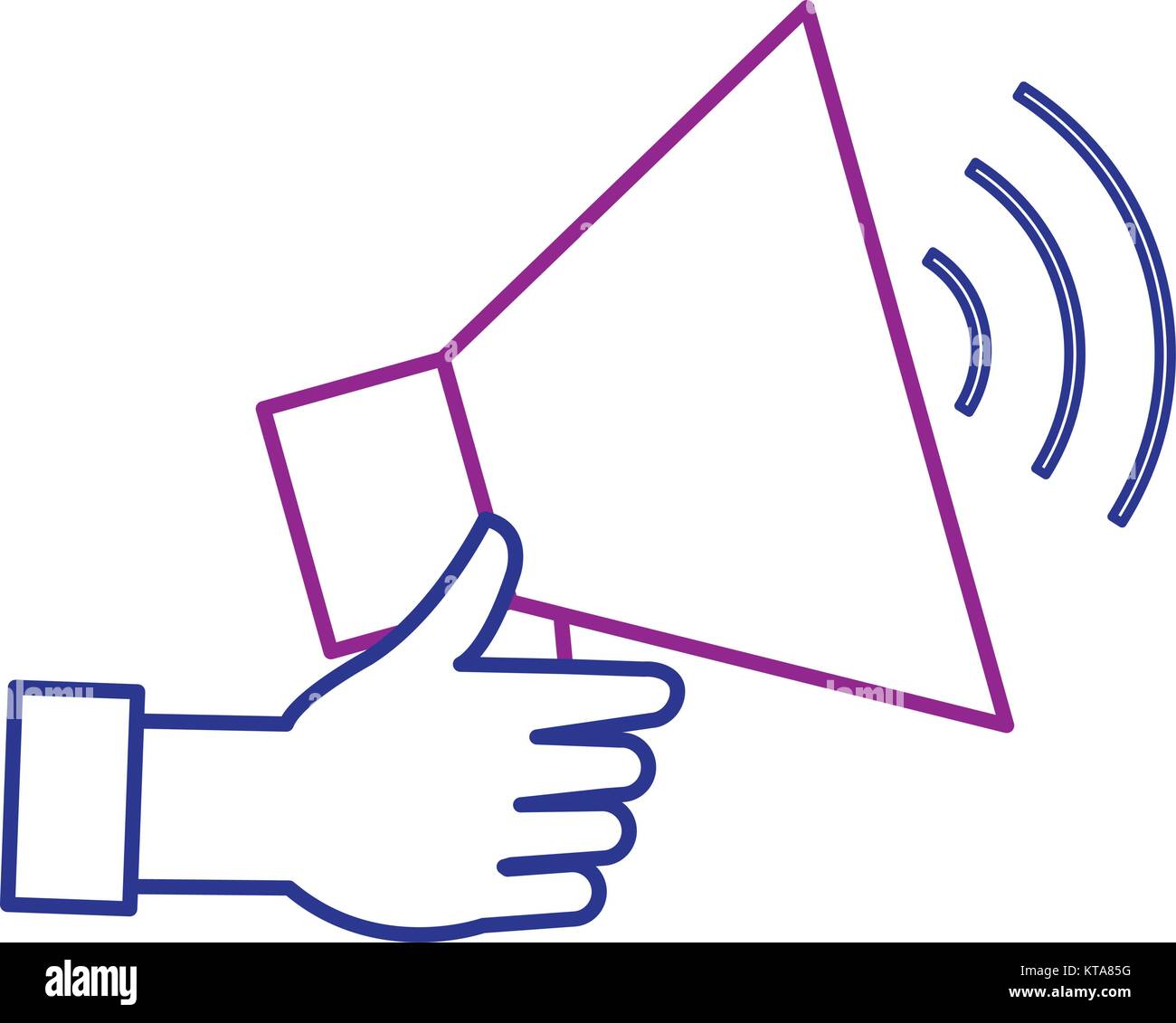 hand with megaphone sound isolated icon Stock Vector Image & Art - Alamy