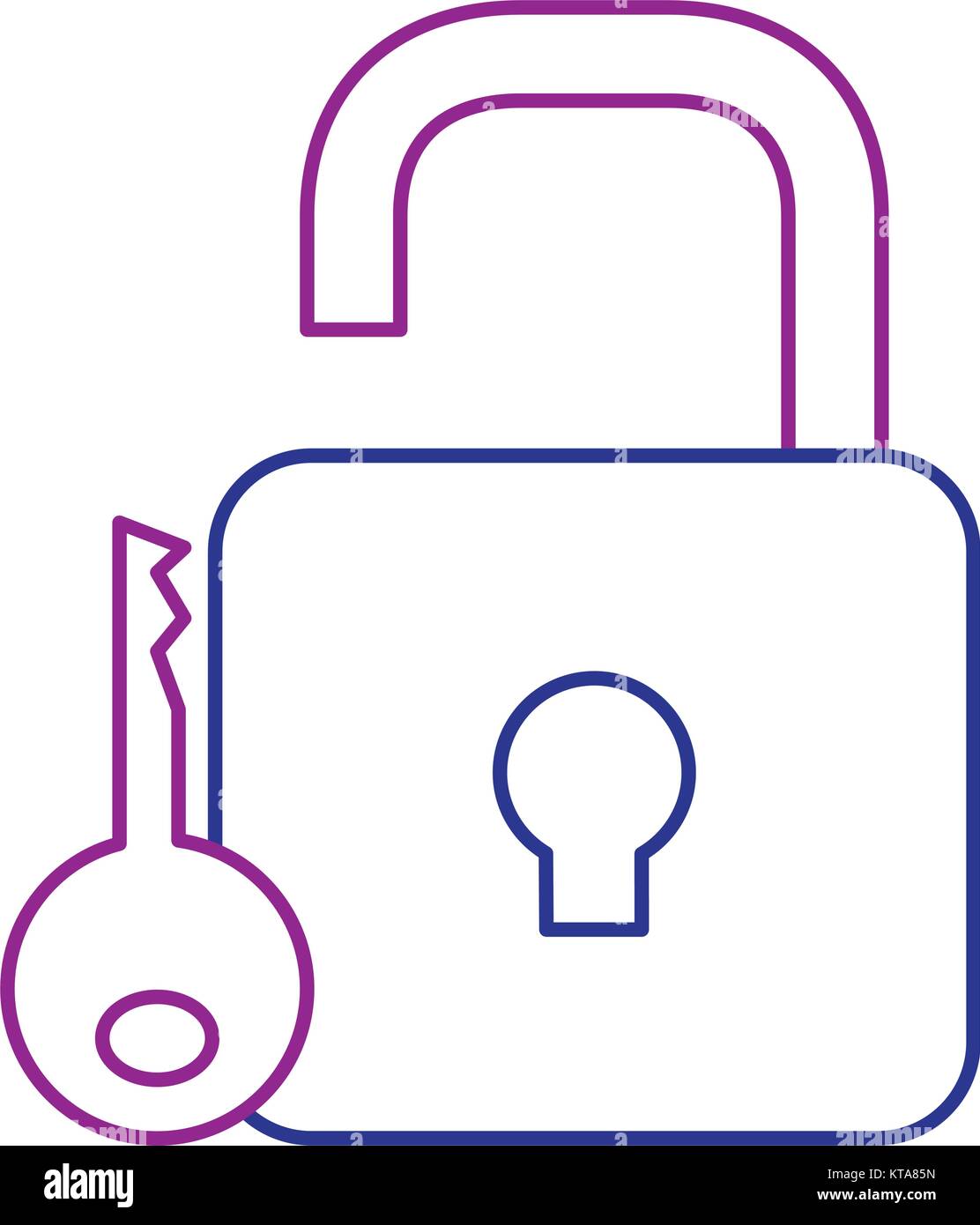 safe secure padlock with key Stock Vector Image & Art - Alamy
