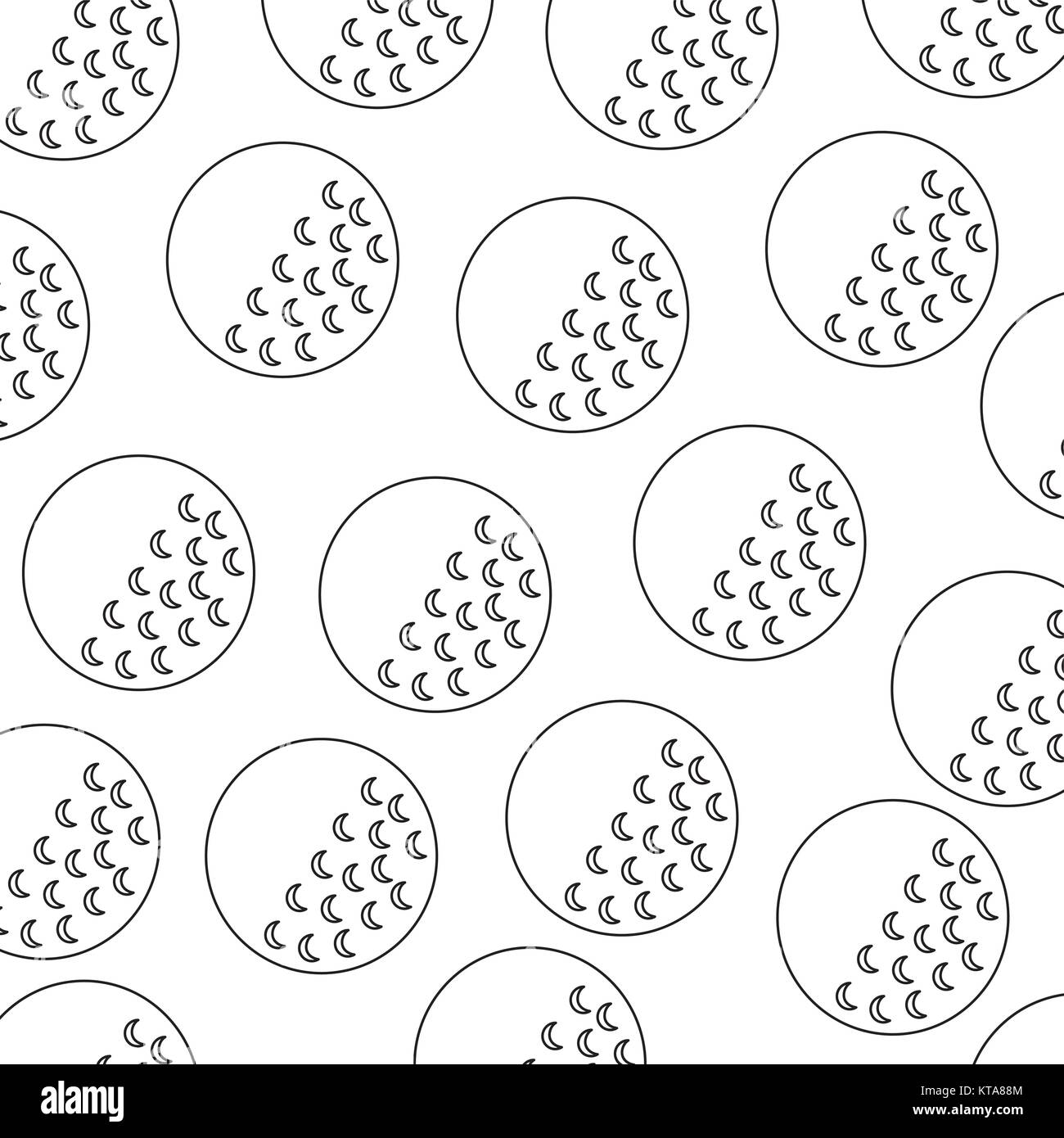 golf club ball sport object play seamless pattern vector illustration ...