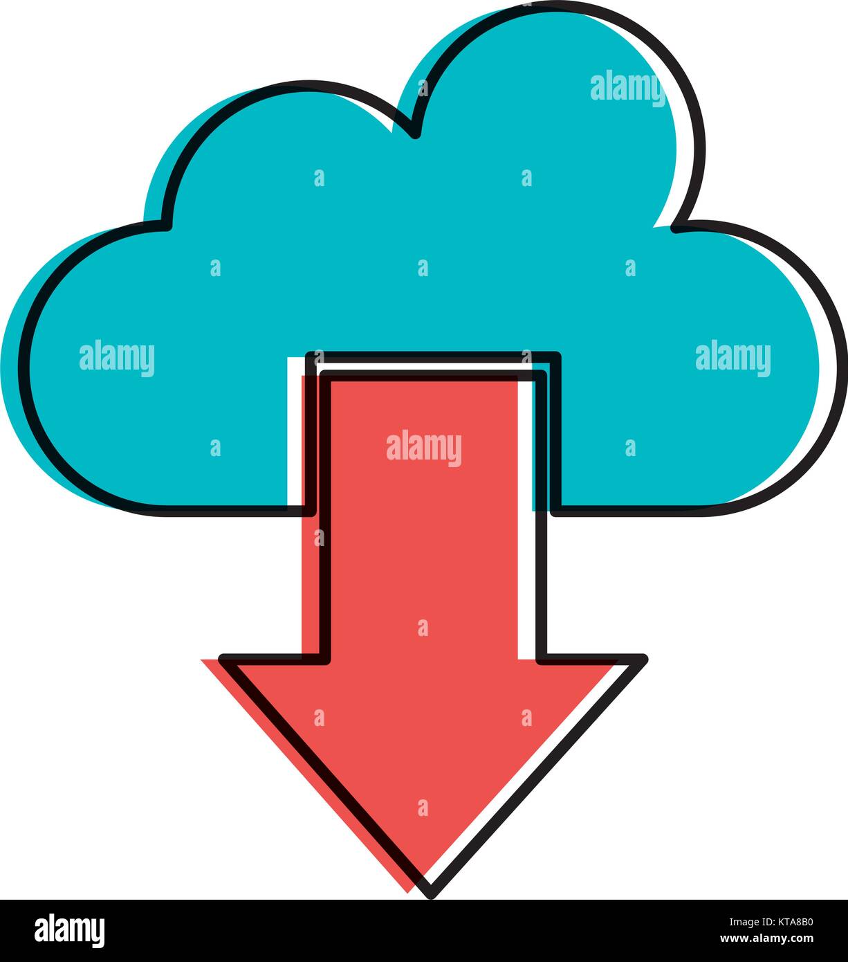 cloud computing with arrow download Stock Vector Image & Art - Alamy