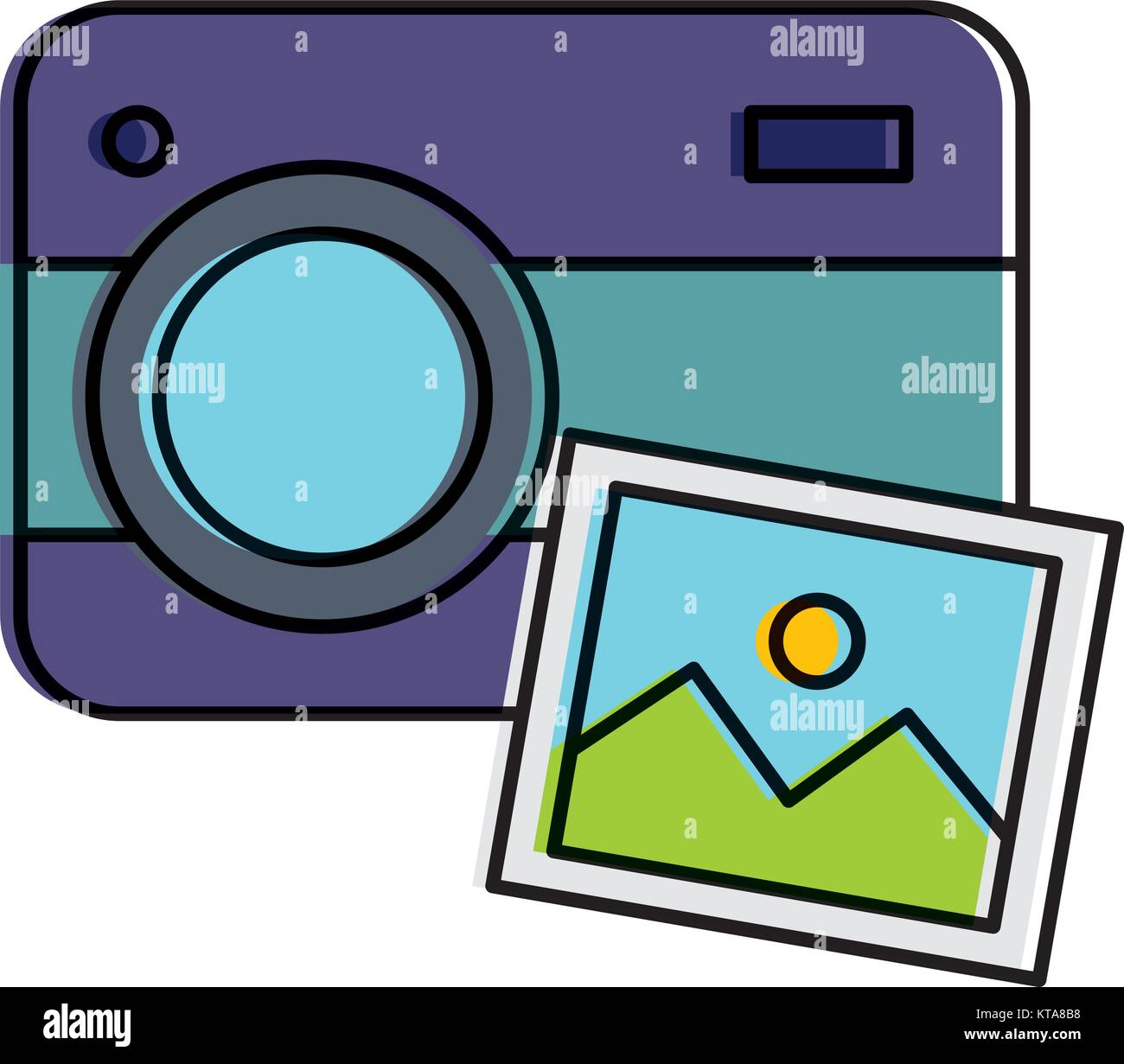 photographic camera with picture Stock Vector Image & Art - Alamy