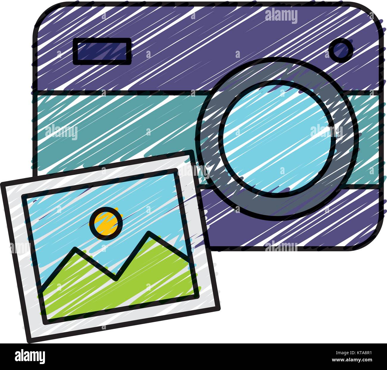 photographic camera with picture Stock Vector Image & Art - Alamy