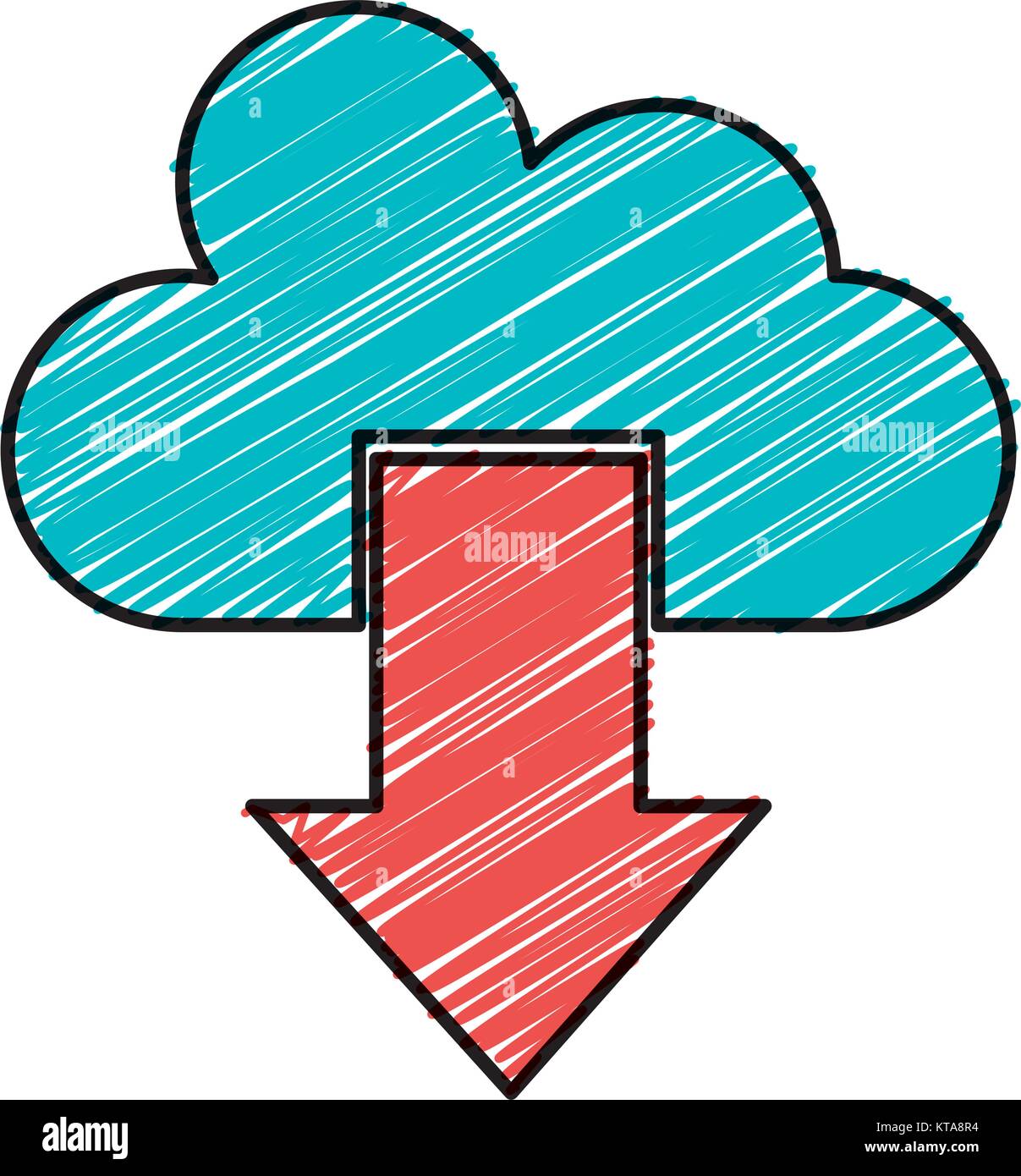cloud computing with arrow download Stock Vector Image & Art - Alamy