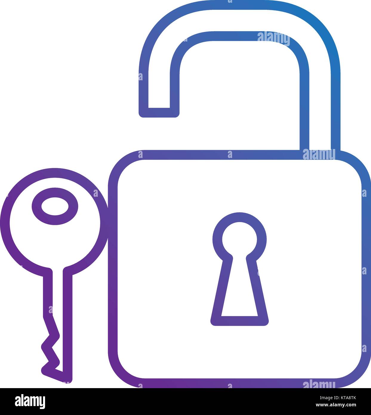 safe secure padlock with key Stock Vector Image & Art - Alamy