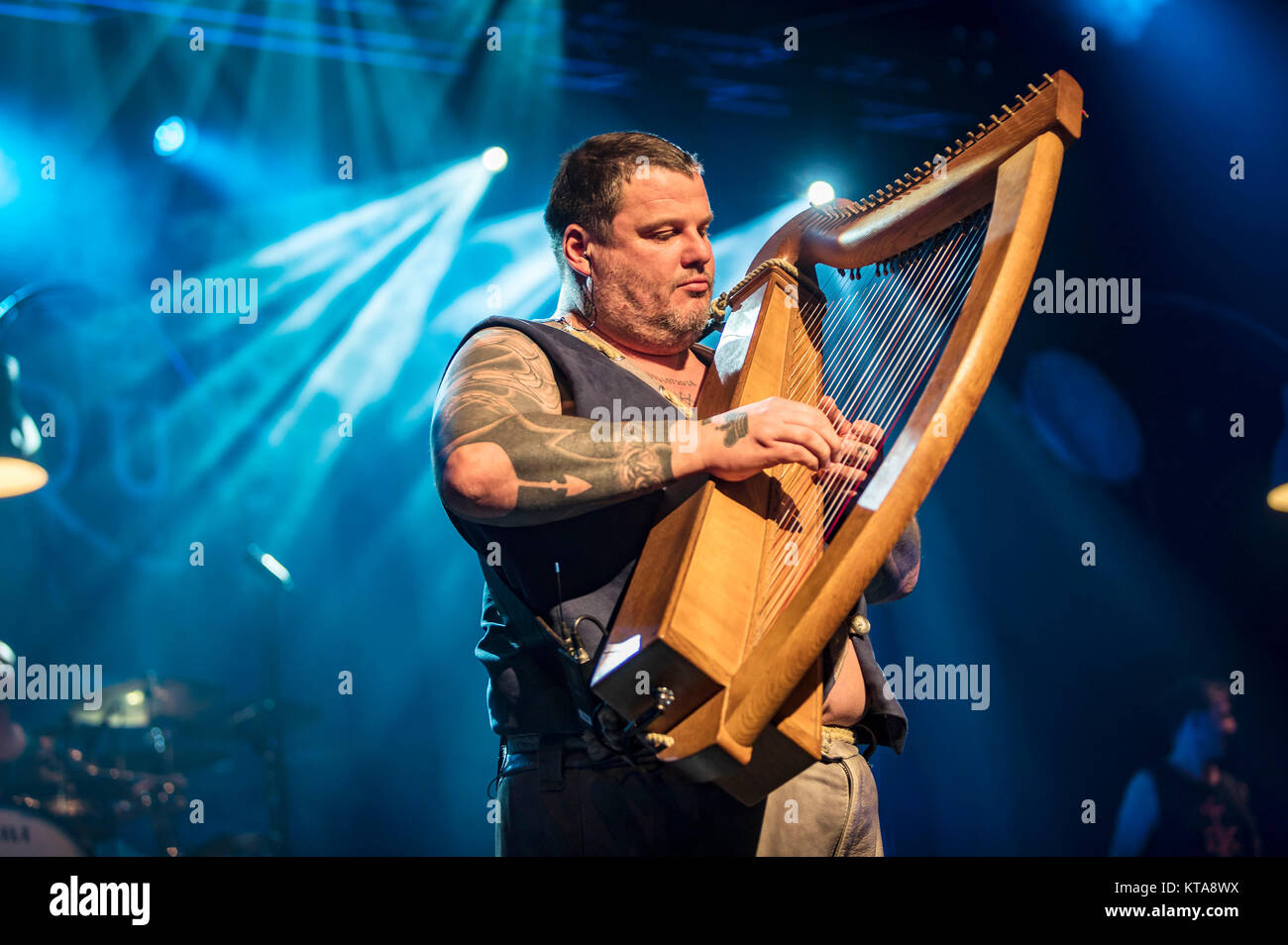 Dr. Pymonte of In Extremo performs live on stage at Osnabrück Halle on December 20, 2017 in Osnabrück, Germany. Stock Photo