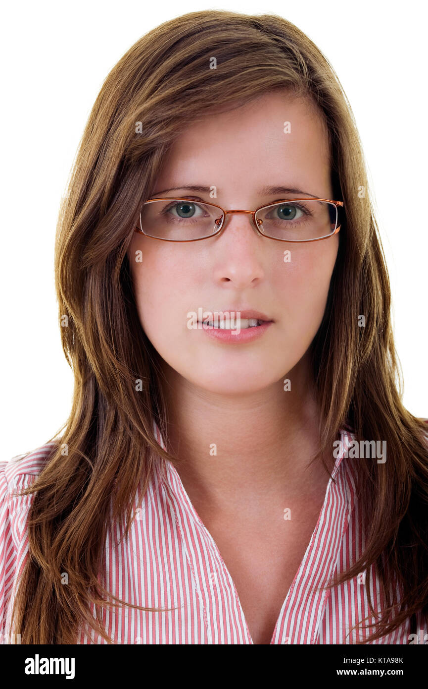 Portrait of a Pretty Young Woman Stock Photo - Alamy