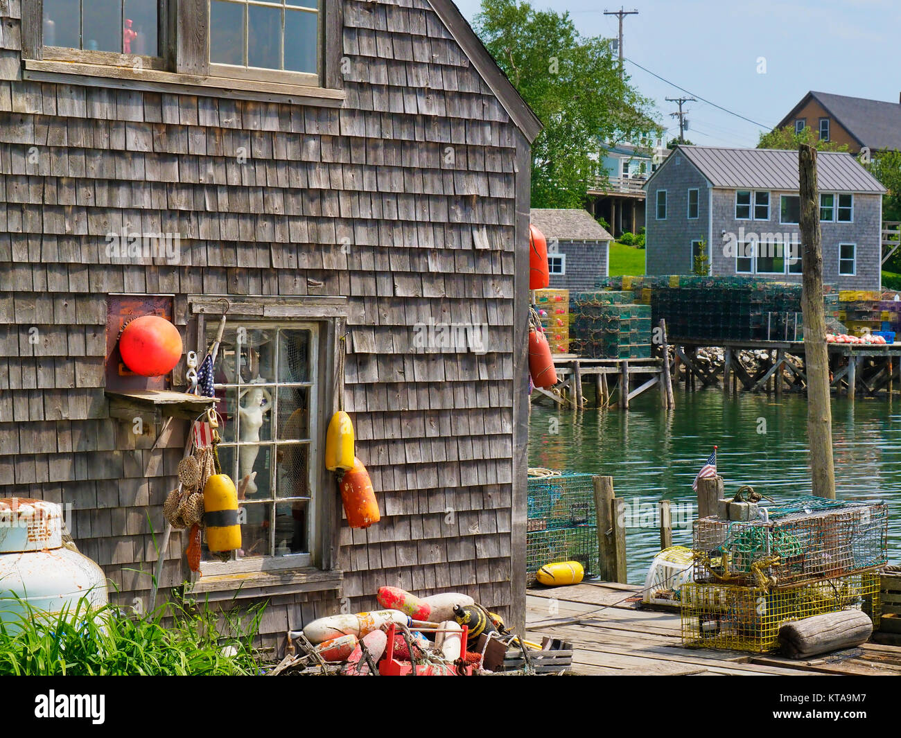 Harbor, Port Clyde, Maine, USA Stock Photo