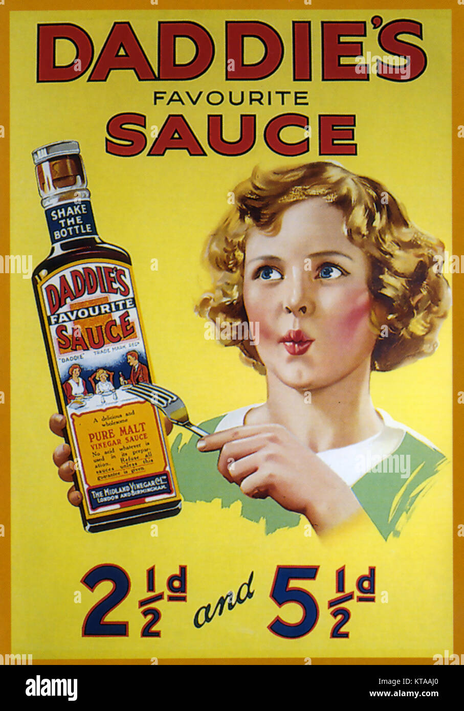 DADDIE'S SAUCE advert about 1930 Stock Photo