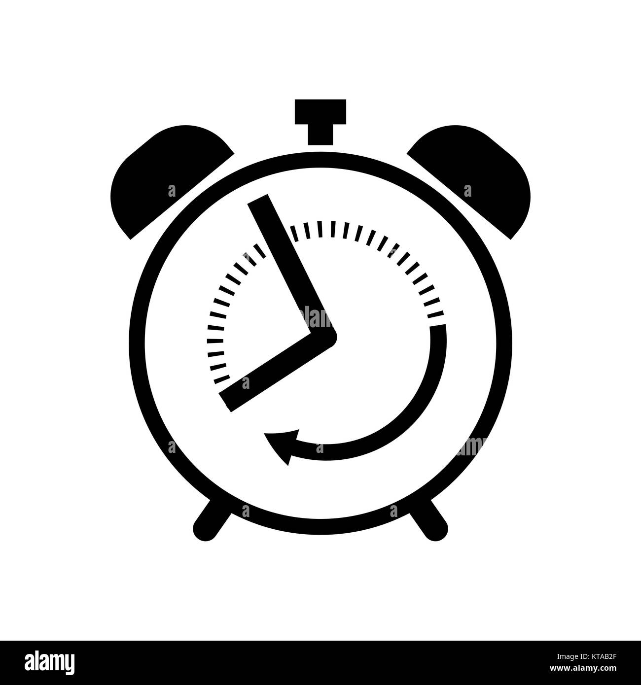 Alarm clock line icon, outline vector sign Stock Vector