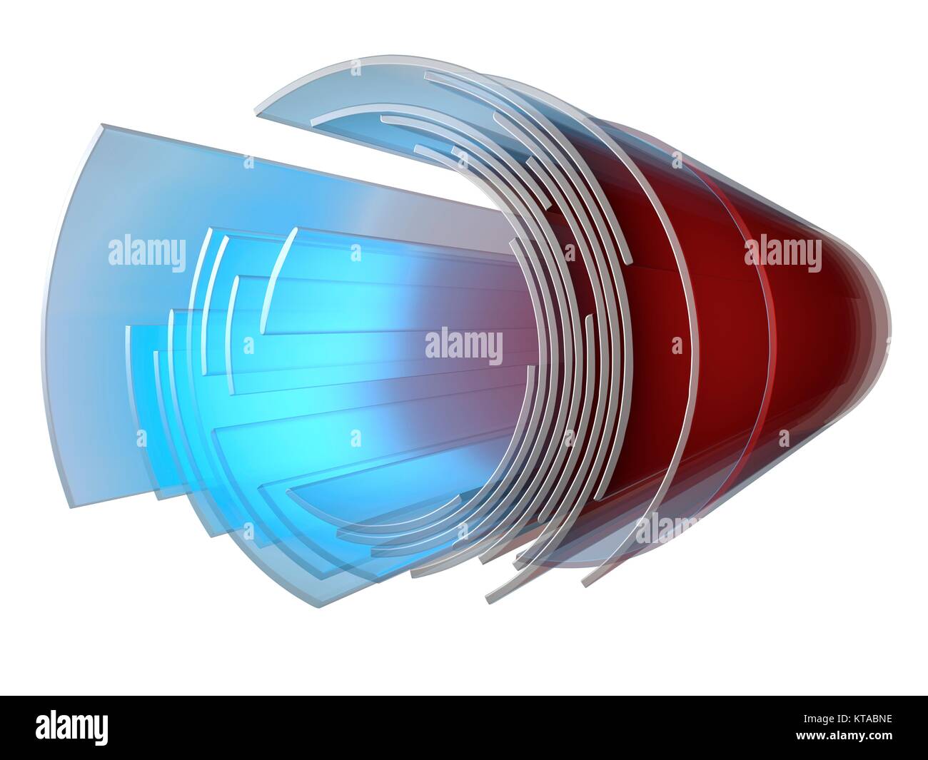 Abstract circular display element, illustration. Stock Photo