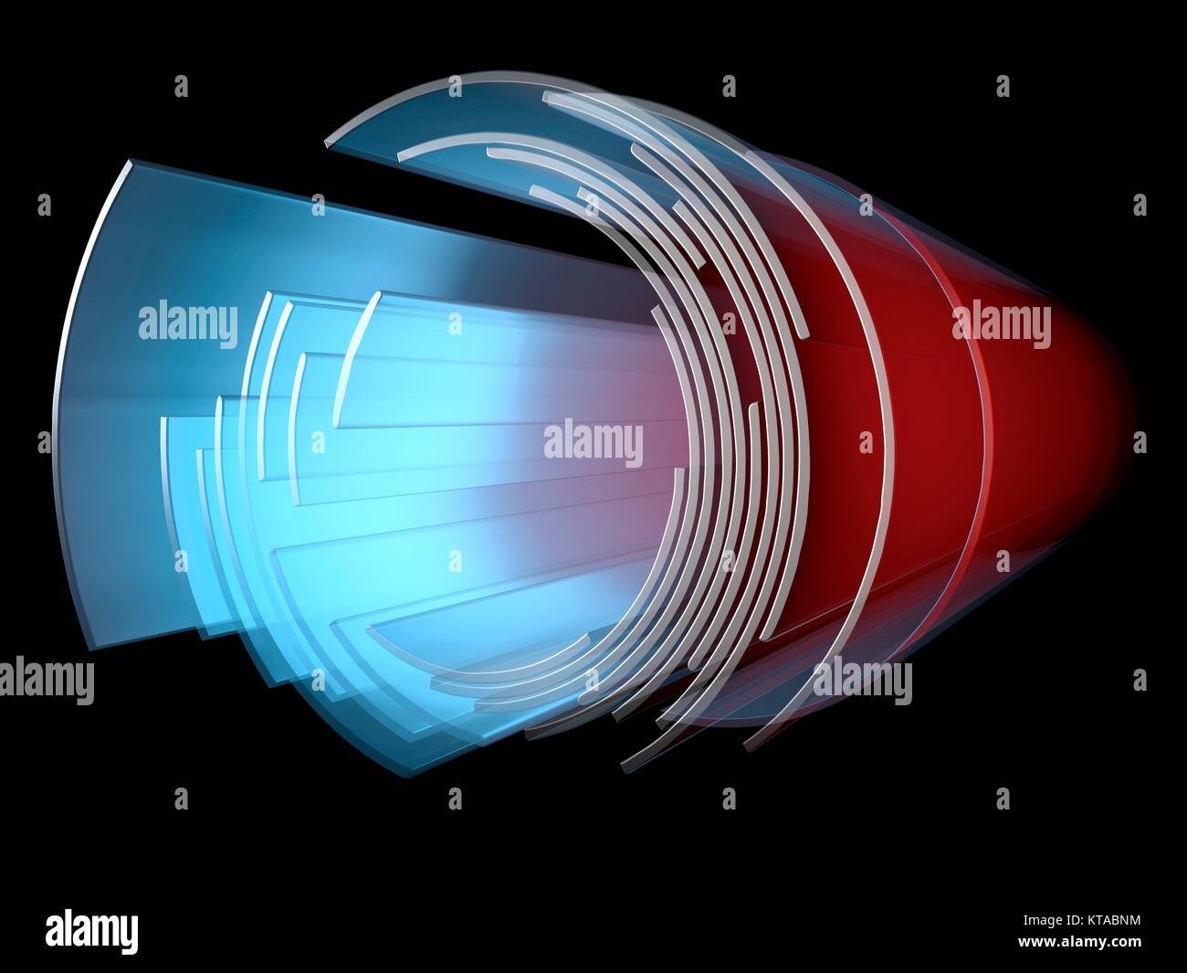 Abstract circular display element, illustration. Stock Photo