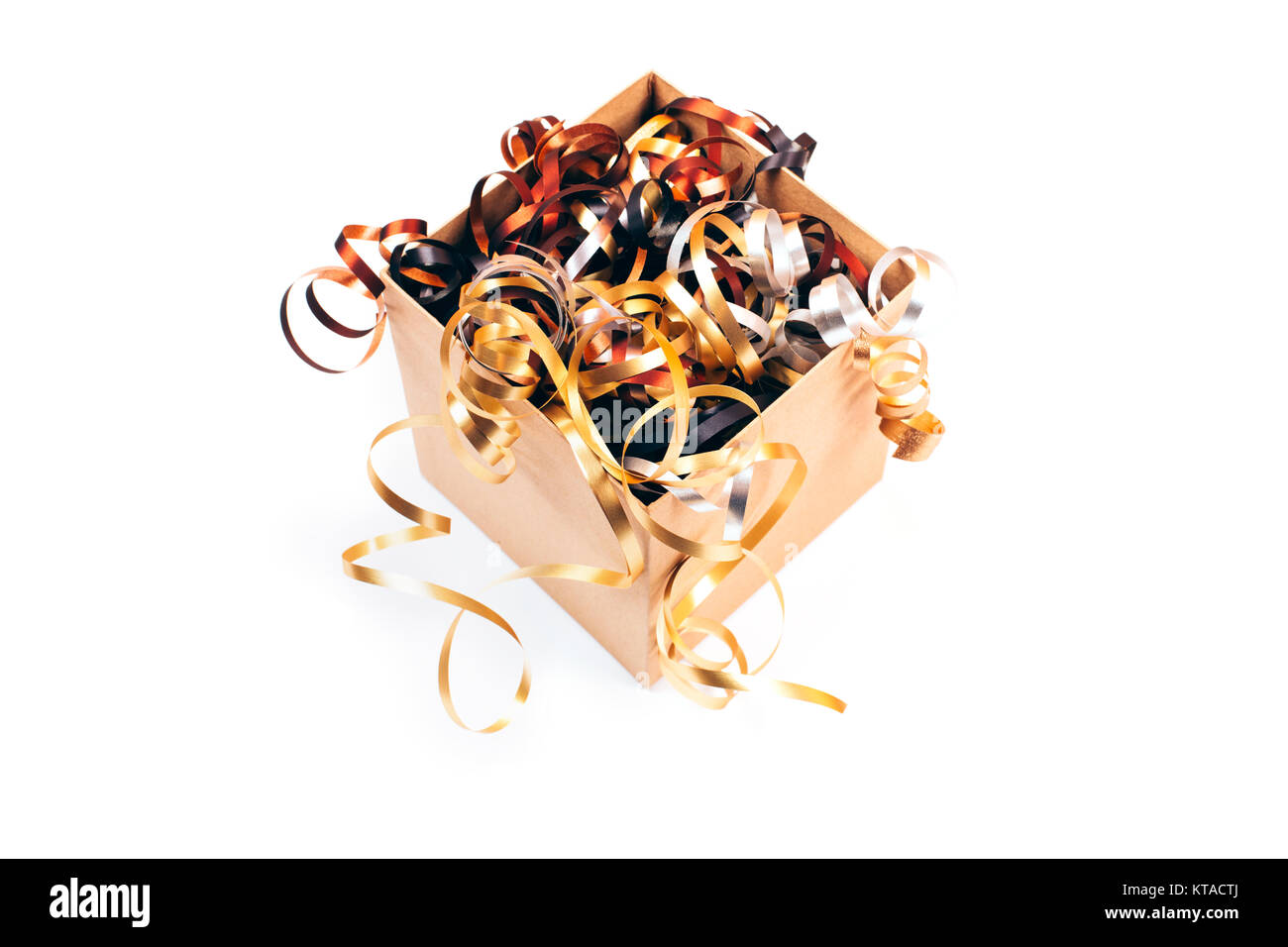 Golden silver confetti ribbons hi-res stock photography and images - Alamy