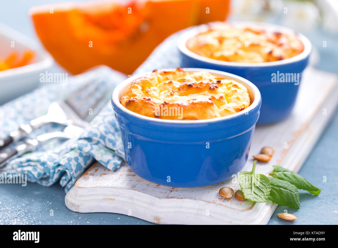 Delicious Mini Casserole With Cottage Cheese And Pumpkin For Stock