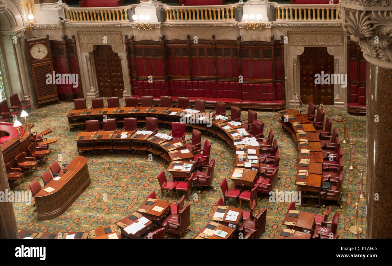 Albany New York state capital building Stock Photo