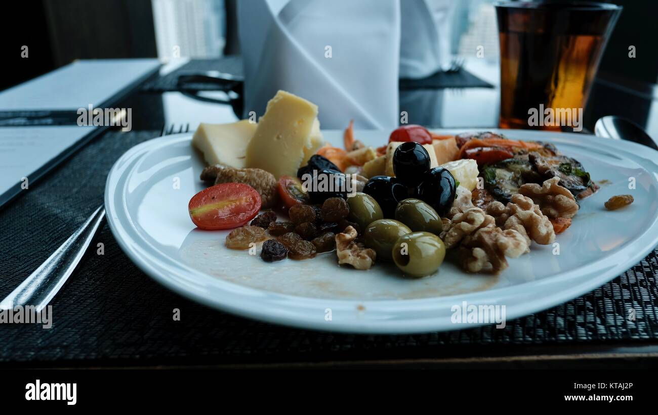 The Continent Hotel Medinii Italian Restaurant Bangkok Thailand Fine  Buffet Dining Plate of Self Serve Extravagant Sumptuousness Appetizers Stock Photo