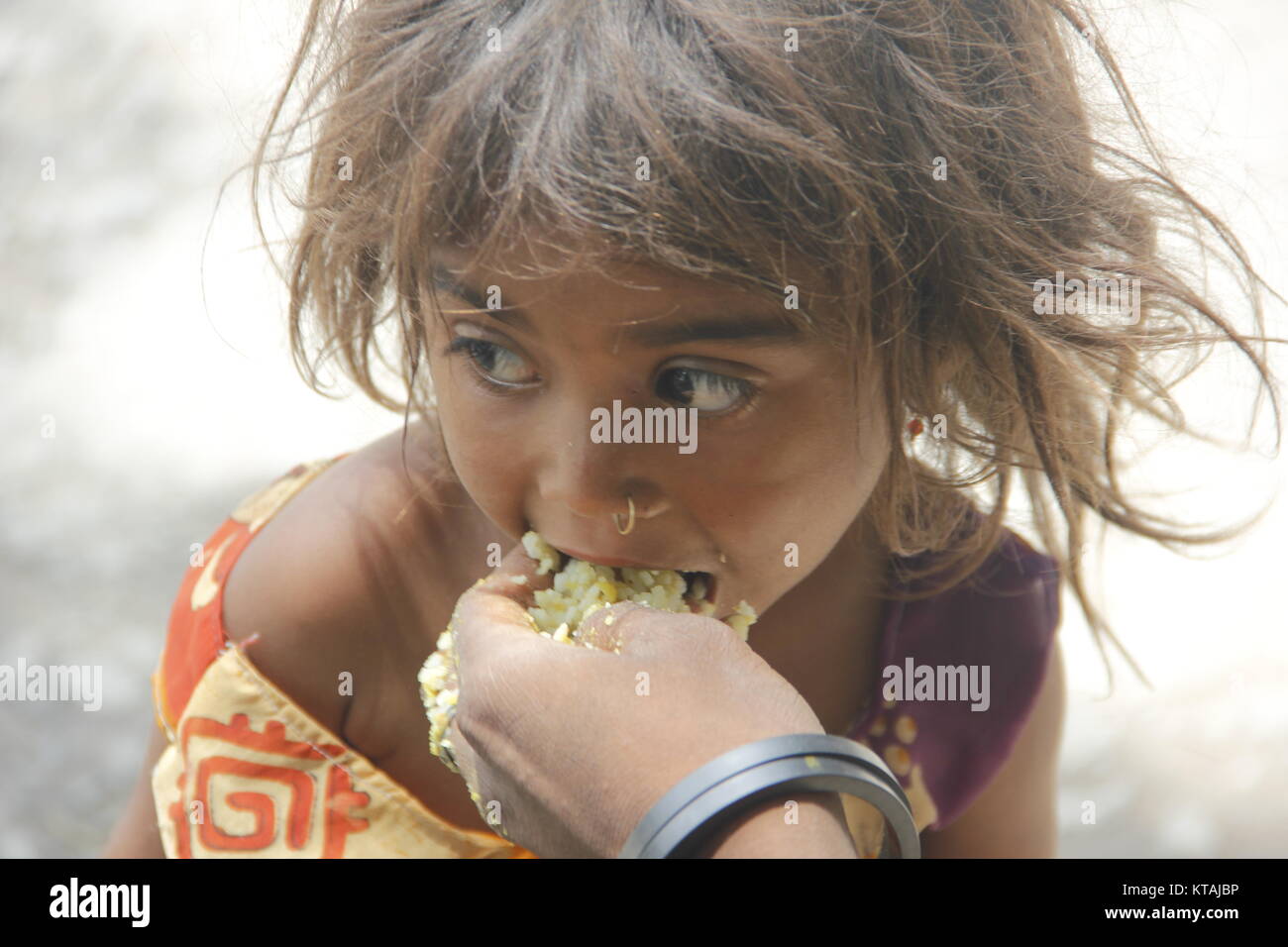 In Nepal, 25.2% of the population lives below the national poverty line in 2010 Stock Photo