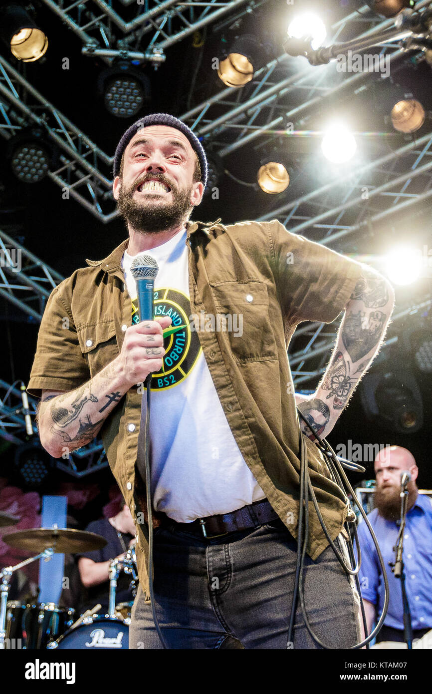 The British postpunk band IDLES performs a live concert during the