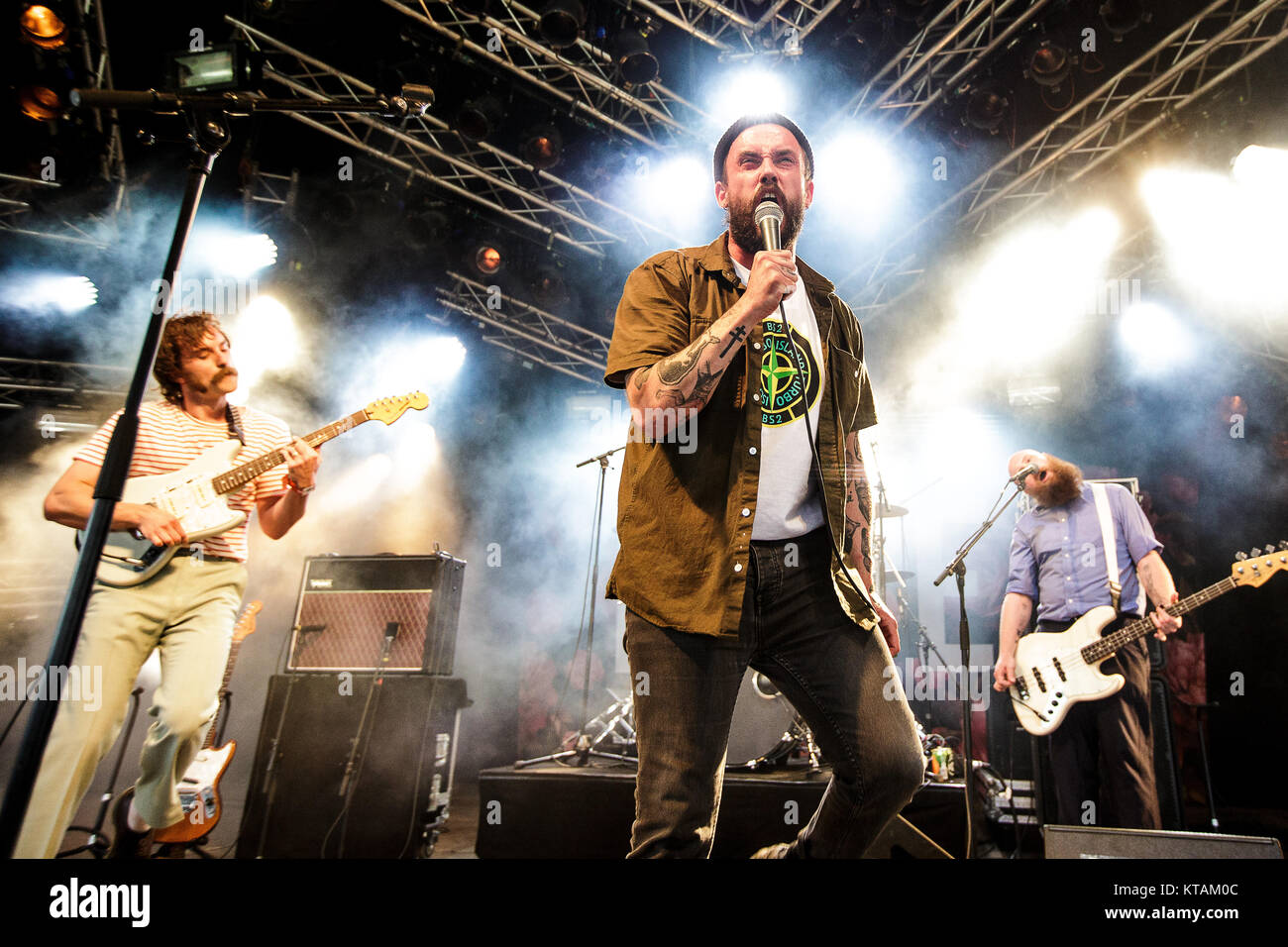 The British postpunk band IDLES performs a live concert during the