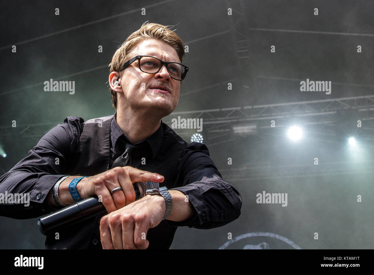 The Danish rock band I’ll Be Damned performs a live concert at the Danish heavy metal festival