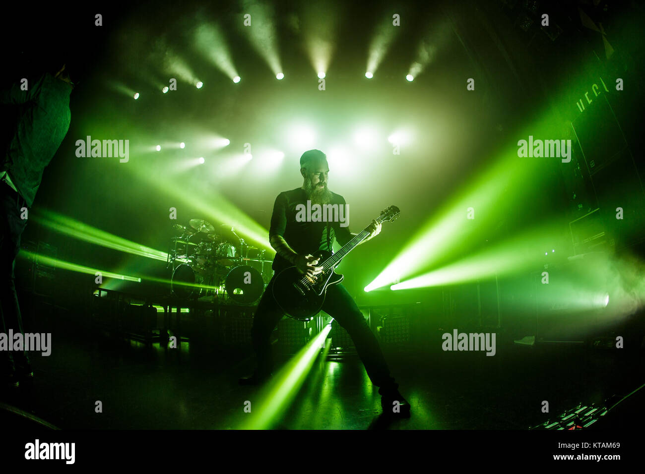 The Swedish melodic death metal band In Flames performs a live concert ...