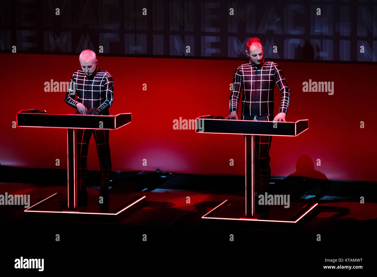 The legendary German electronic music band Kraftwerk performs a live concert DR Koncerthuset in