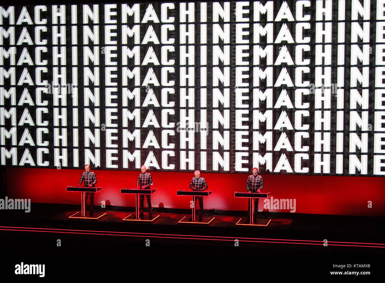 The legendary German electronic music band Kraftwerk performs a live concert DR Koncerthuset in