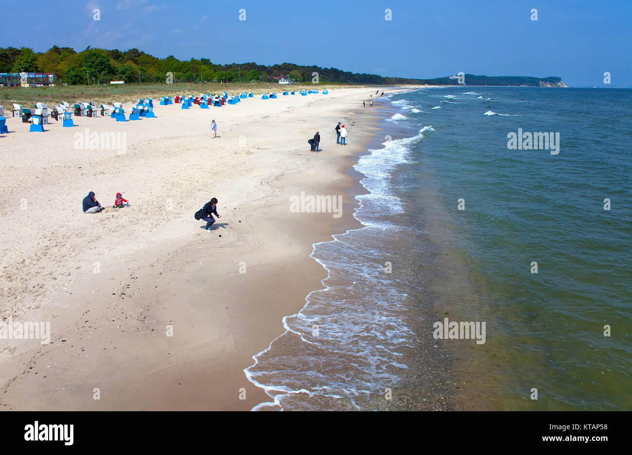 Beach at Goehren, Moenchgut-Granitz, Ruegen island, Mecklenburg-Western Pomerania, Baltic Sea, Germany, Europe Stock Photo
